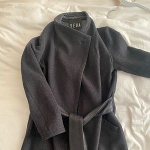 Veda wool and leather coat size small